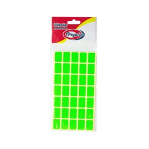 Etiqueta Para Precio Pegafan 1319 Verde Fosforescente Sobre X 500 Und