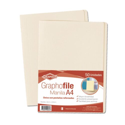File Manila A4 Graphos Pqx50 Und