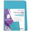 File Manila Minerva A4 Turquesa Neón Paquete X 25 Und