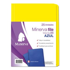 File Manila Minerva A4 Amarillo Paquete X 25 Und