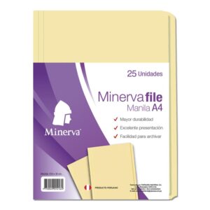 File Manila Minerva A4 Paquete X 25 Und
