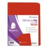 File Manila Minerva A4 Rojo Paquete X 25 Und