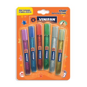Goma Escarchada Vinifan 10.5 Ml X 6 Colores Goma Escarchada Vinifan 10.5 Ml X 6 Colores