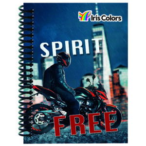 Libreta Espiralada De 70 Hojas Cuadriculada Con Diseño Arcoiris