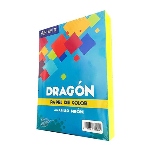 Papel Arco Iris Fosf Amarillo 75 Gr A4 Pqt X 500 Hojas