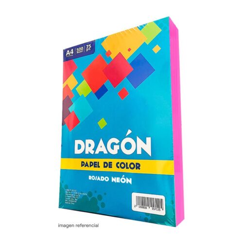 Papel Arco Iris Fosf Rosa 75 Gr A4 Pqt X 500 Hojas
