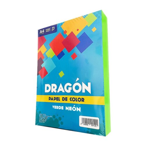 Papel Arco Iris Fosf Verde 75 Fr A4 Pqt X 500 Hojas
