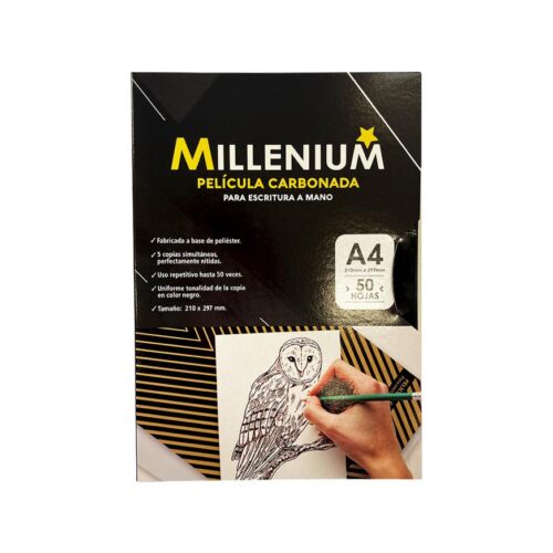 Papel Carbón A4 Negro X 50 Hojas