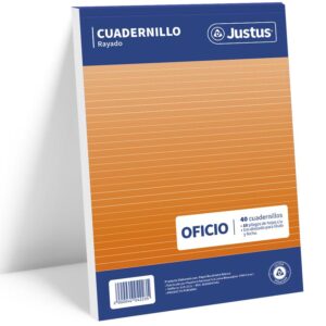 Papel Cuadernillo Oficio Rayado Justus Rsmx400