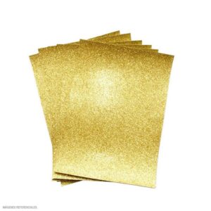 Papel Escarchado A4 280 G Amarillo Paquete X 6 Und