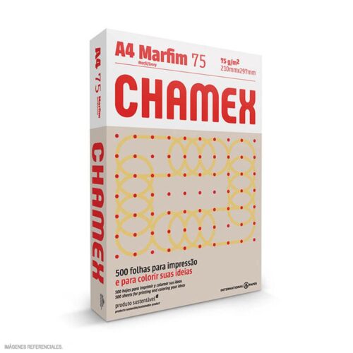 Papel Fotocopia Chamex A4 75Gr Melón / Marfil Paquete X 500 Hojas