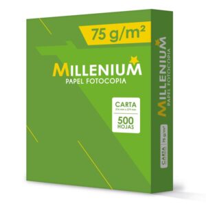 Papel Fotocopia Millenium 75Gr Carta Paquete X500 Und