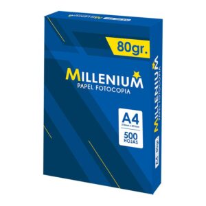 Papel Fotocopia Millenium A4 80 G Paquete X 500 Hojas