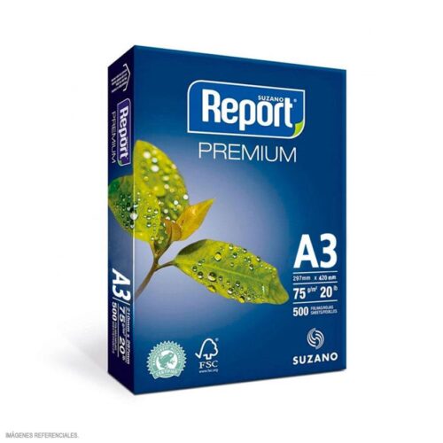 Papel Fotocopia Report A3 75 G Paquete X 500 Hojas