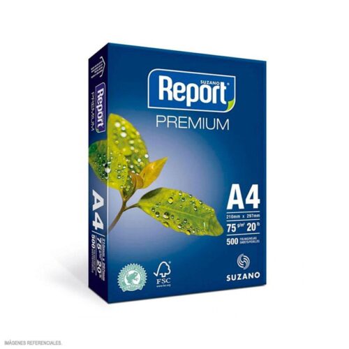 Papel Fotocopia A4 Report 75Gr Paquete X 500 Hojas