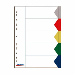 Separador Plastificado Artesco A4 X 5 Divisiones Separador Plastificado Artesco A4 X 5 Divisiones
