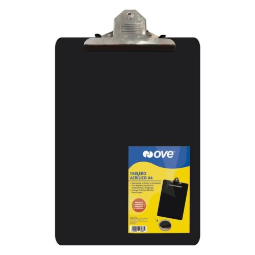 Tablero Acrílico Ove A4 Negro Tablero Acrílico Ove A4 Negro