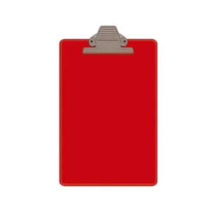 Tablero Plástico Oficio. Rojo
