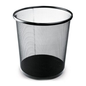 Papelera Ove Circular Tipo Rejilla Negro