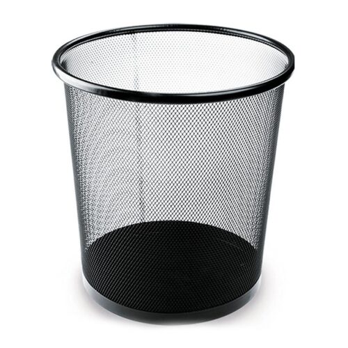 Papelera Ove Circular Tipo Rejilla Negro