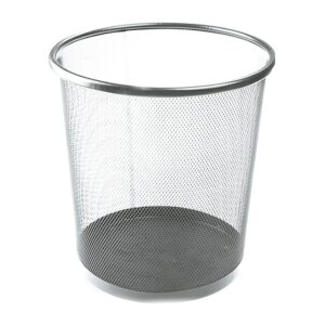 Papelera Ove Circular Tipo Rejilla Plateado