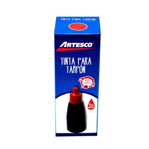 Tinta Para Tampón Artesco Rojo Caja X 12 Und