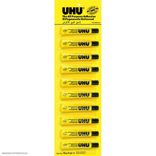 Pegamento Uhu Pegalotodo N°10 7 Ml X 10 Und