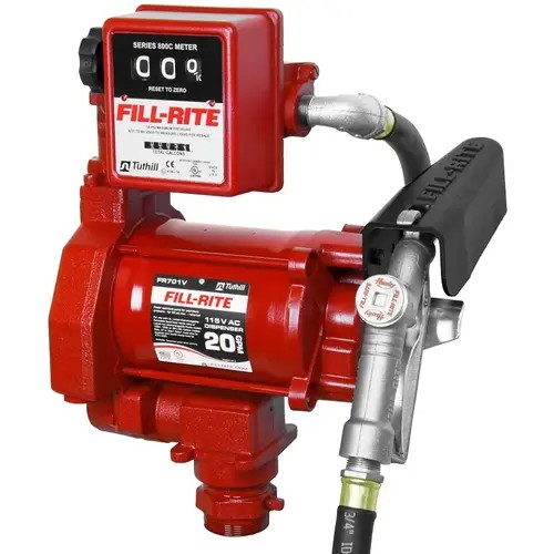 Bomba de Transferencia de Combustible Fill-Rite FR701V 115V 20 GPM con Medidor