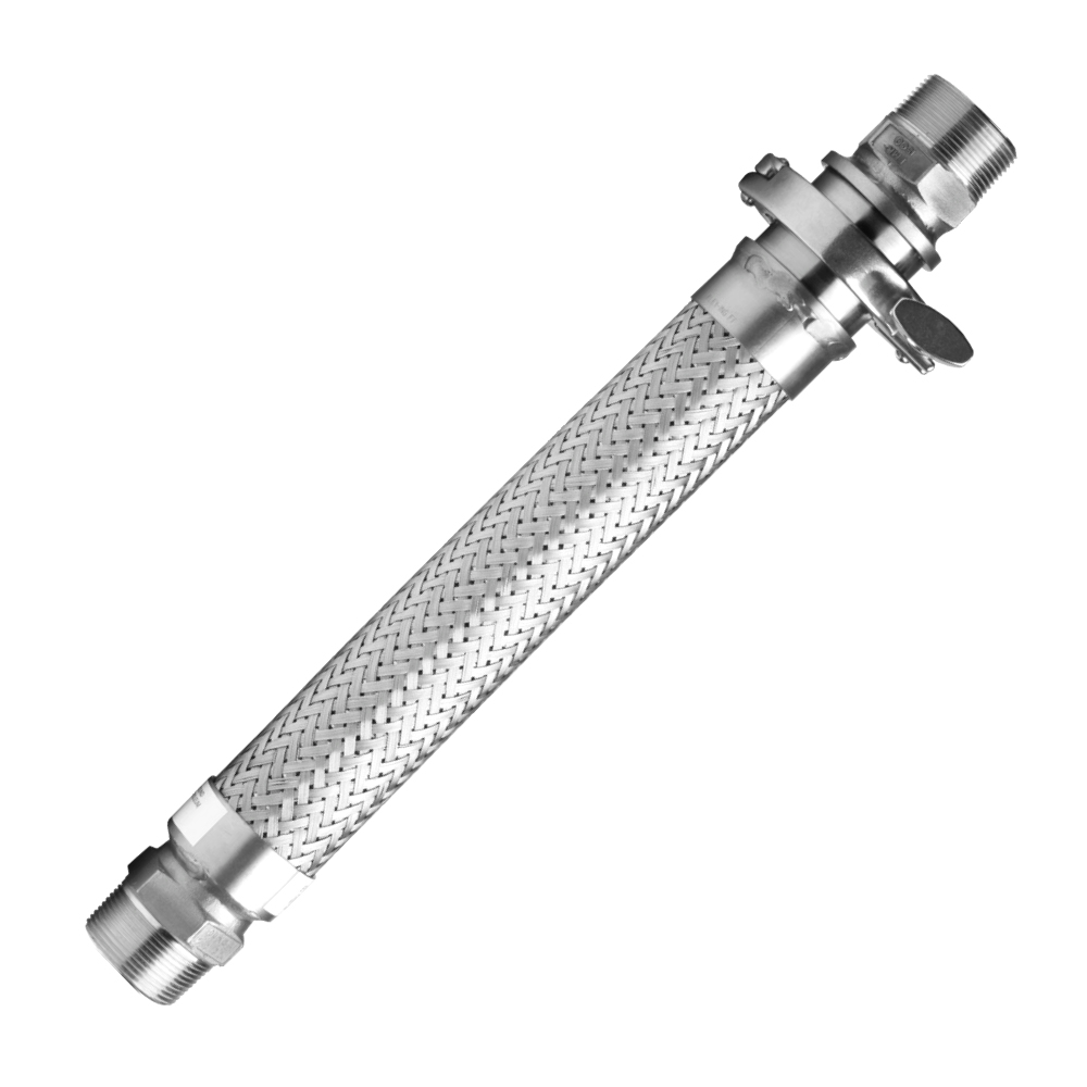 CONECTOR FLEXIBLE 2.0 POR 2.0 PULGADAS FIJO MACHO POR FIJO MACHO POR 18 PULGADAS MARCA FRANKLIN FUELING SYSTEMS