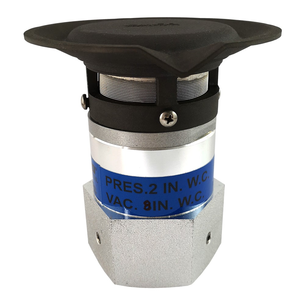 VÁLVULA DE VENTILACIÓN METÁLICA DE 2 PULGADAS CON VÁLVULA DE PRESIÓN Y VACÍO DE 0.8 PULGADAS